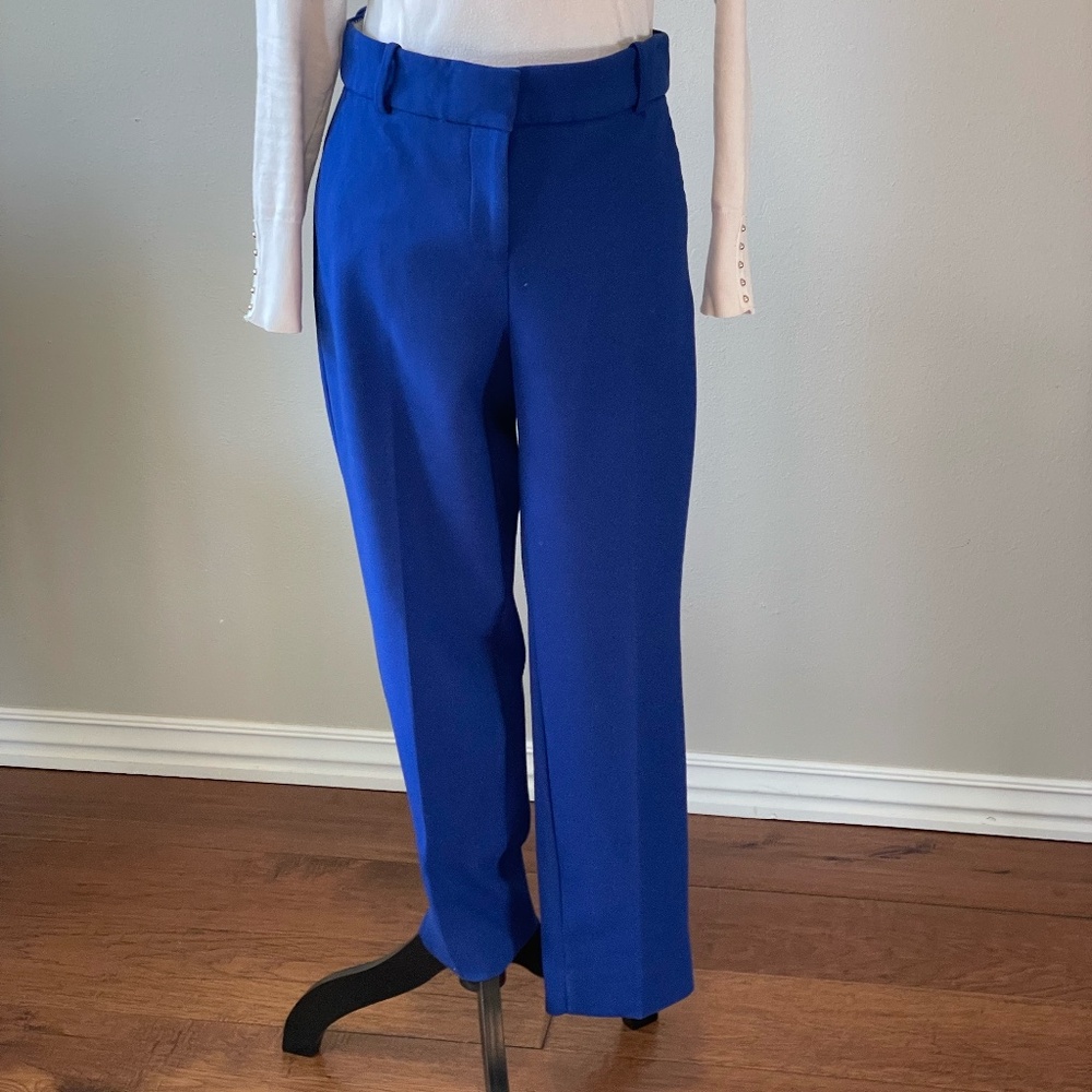 J. Crew royal blue straight-leg pants, size 12
